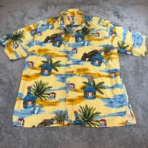 Tori Richard Cabo Wabo Tequila Hawaiian Shirt Mens Large Yellow Baja   VTG